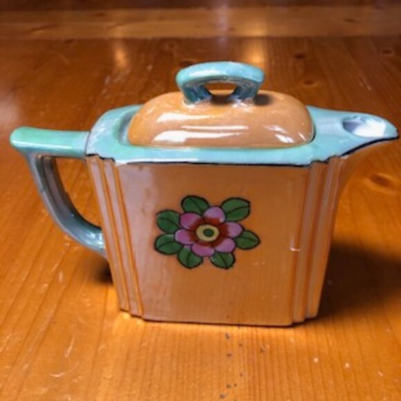 Vintage Seiei Japanese Hand Painted Lusterware Tea Pot Creamer Set 1930s Japan - Picture 7 of 10